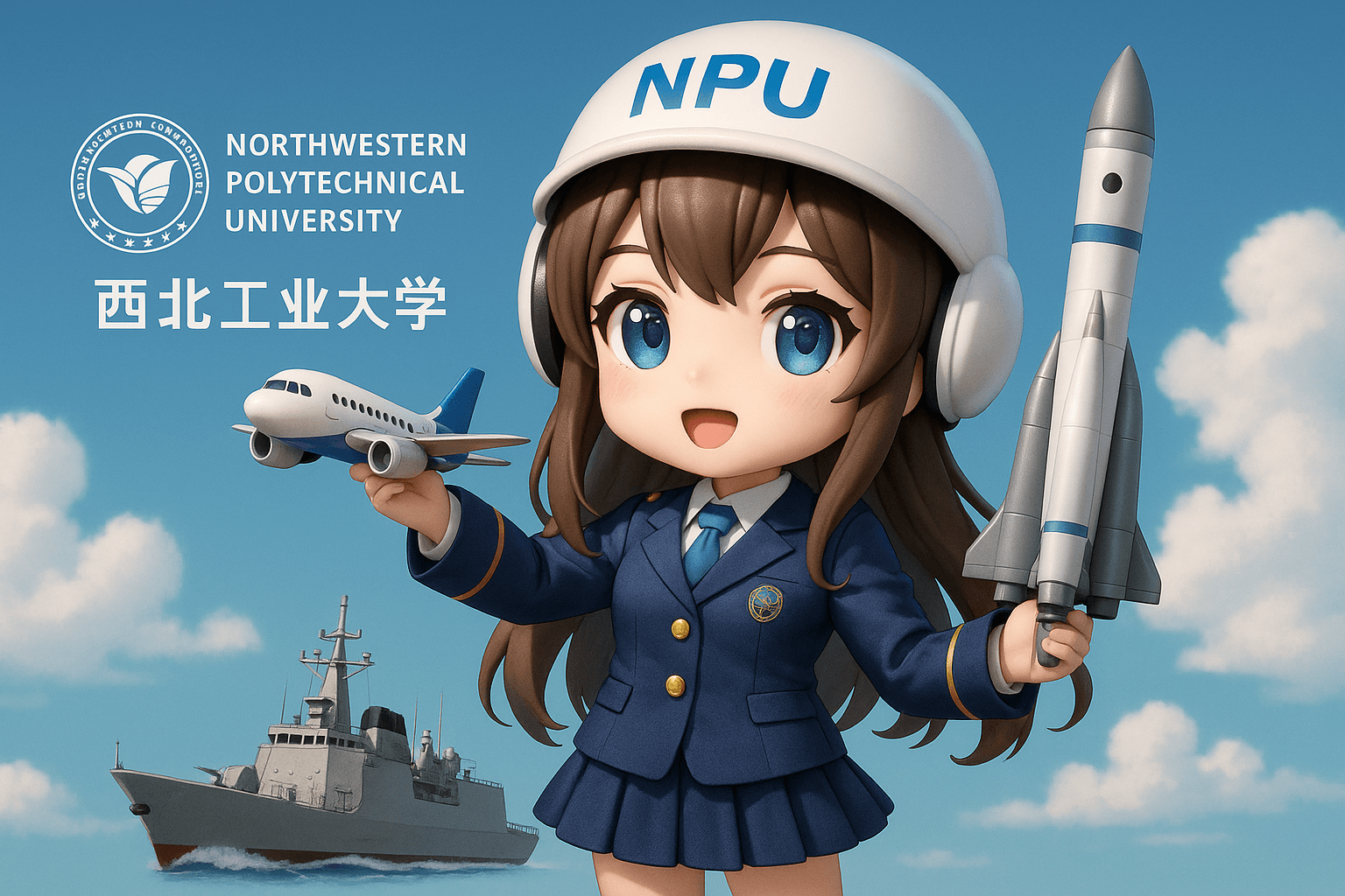 3D Chibi-style University Anthropomorphic Mascot